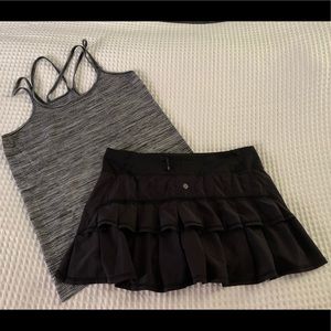 Lululemon Pace Rival Tennis skirt Sz 8 Black